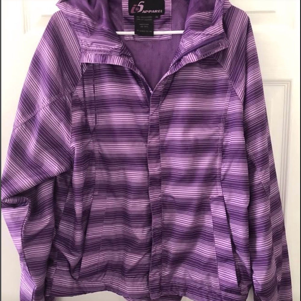 Size XL Lightweight Windbreaker Women's Purple Jacket